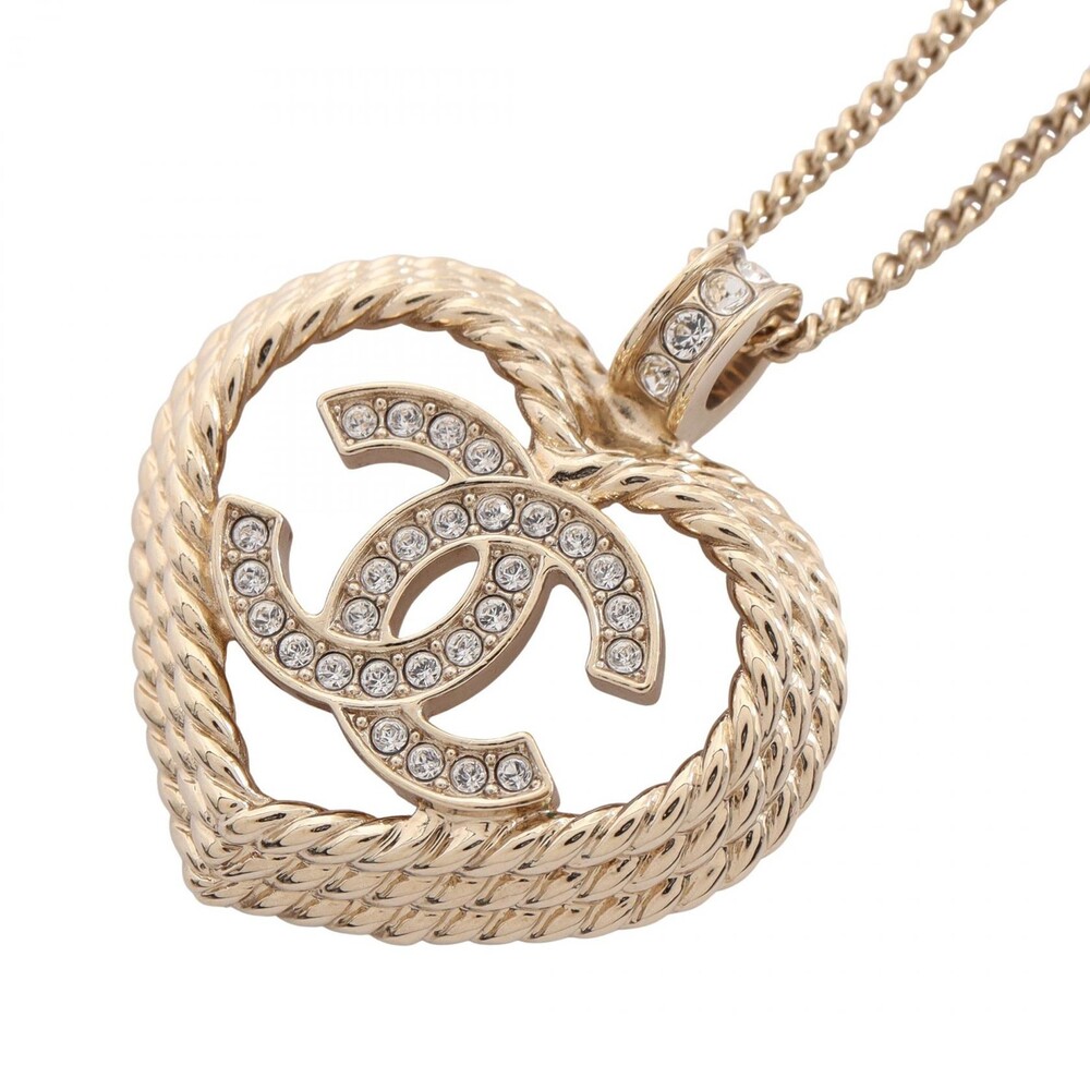 Chanel Coco Mark Heart Necklace Pendant #339376C10B